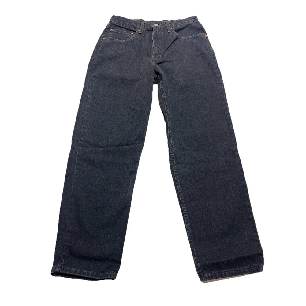 Levis 550 Jeans Mens 33x30 Black Relaxed Fit Tapered Leg Casual Grunge Denim Y2K